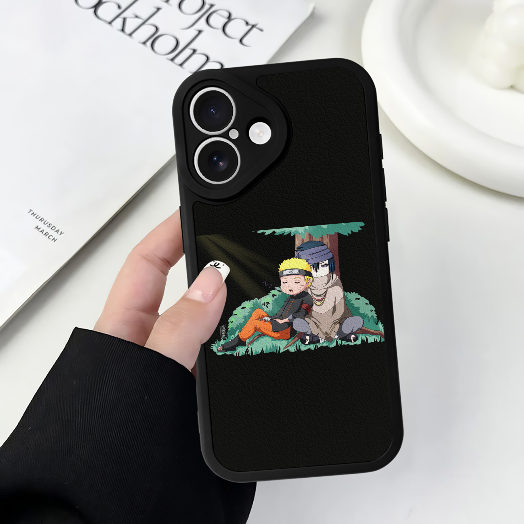 （画像用） NARUTO -ナルト- うずまき ナルト Uzumaki Naruto 【iPhone 16シリーズ対応】シリコンスマホケース（レザー調） 材質：シリコン